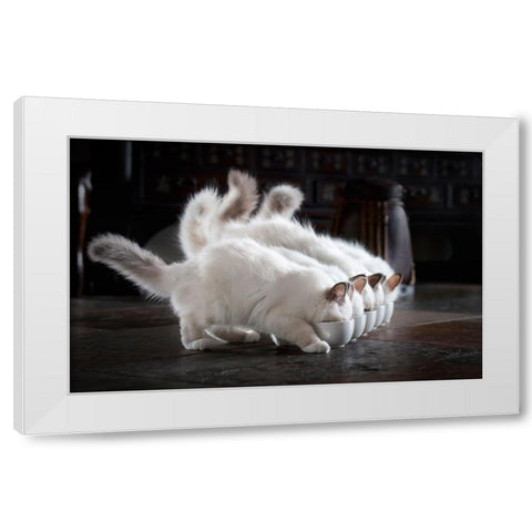 Let There Be Milk White Modern Wood Framed Art Print by Lehto, Timo