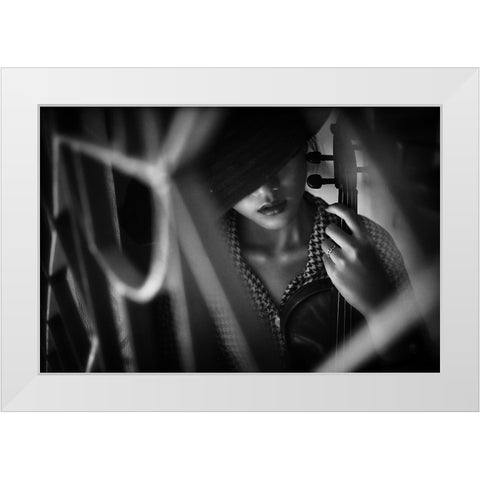 Untitled White Modern Wood Framed Art Print by azalaka