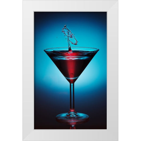 Salute White Modern Wood Framed Art Print by Trebuth, Heinz