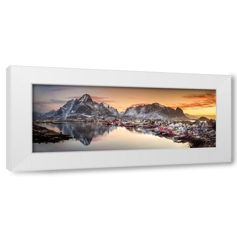 Reine Morning Light White Modern Wood Framed Art Print by Yaakobi, Lior