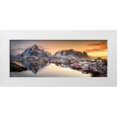 Reine Morning Light White Modern Wood Framed Art Print by Yaakobi, Lior