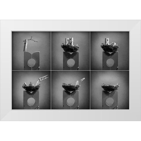 The Nest White Modern Wood Framed Art Print by Ivanova, Victoria