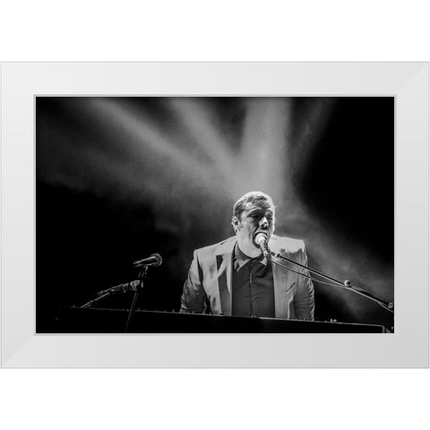 Beat It White Modern Wood Framed Art Print by L, Christophe