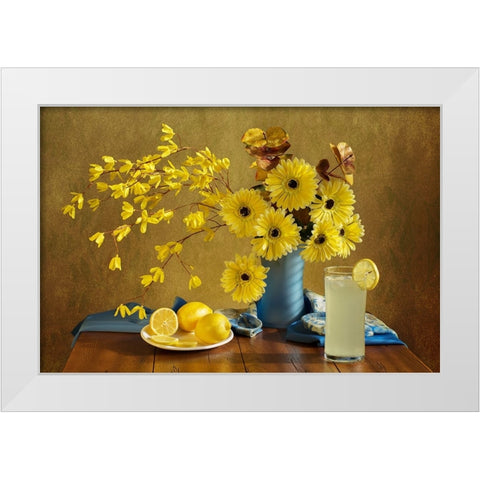 SummerS Quench White Modern Wood Framed Art Print by Hewson, Darlene