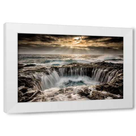 Genesis White Modern Wood Framed Art Print by George, Andrew