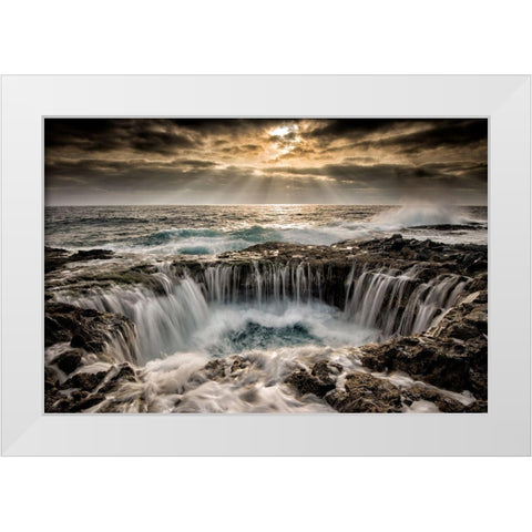Genesis White Modern Wood Framed Art Print by George, Andrew