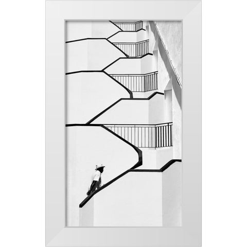 My Baby Left Me White Modern Wood Framed Art Print by Correia, Rui