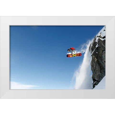 Lac Des Vaux White Modern Wood Framed Art Print by Sanne, Jakob