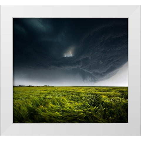 Sommergewitter_02 White Modern Wood Framed Art Print by Schumacher, Nicolas