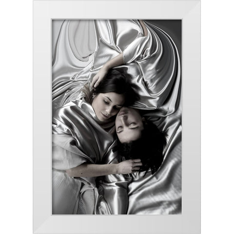 Serie: Blissful White Modern Wood Framed Art Print by Mest, Olga