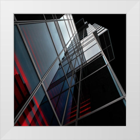 Bluered White Modern Wood Framed Art Print by Claes, Gilbert