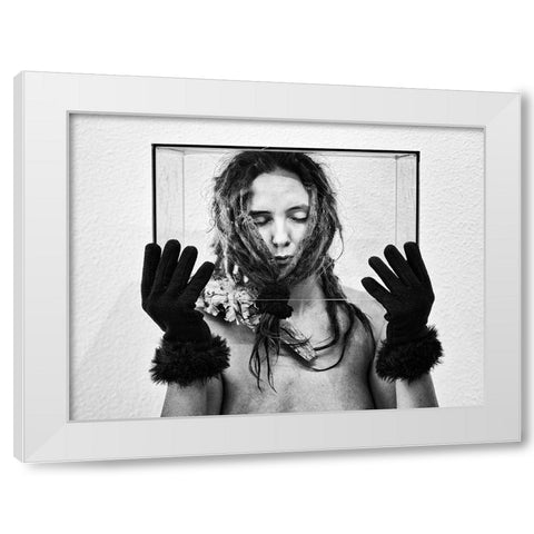 The Glass Prison White Modern Wood Framed Art Print by Dirven, Ton