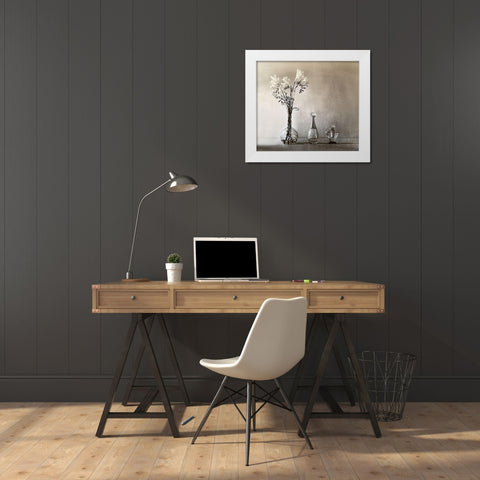 Untitled White Modern Wood Framed Art Print by Arjona, Elena