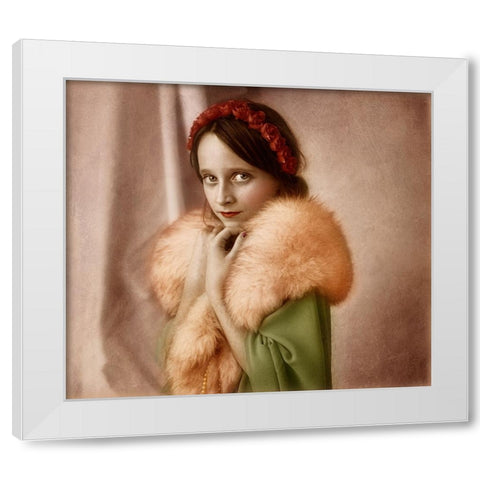 Untitled White Modern Wood Framed Art Print by Melik-Nubarova, Svetlana