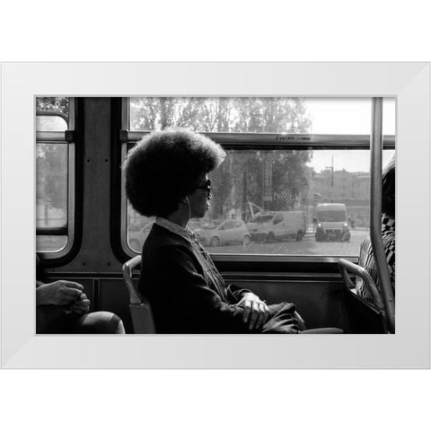 Milano Streets White Modern Wood Framed Art Print by Tonti, Carlo