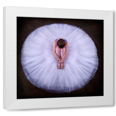 Young Ballerina White Modern Wood Framed Art Print by Pentony MA, Pauline