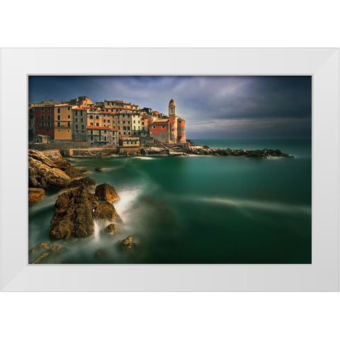 Tellaro... White Modern Wood Framed Art Print by Browko, Krzysztof
