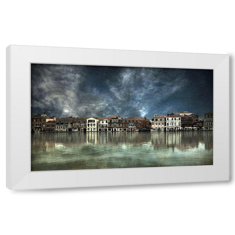 Reflections In Venice White Modern Wood Framed Art Print by Bautista., Nieves
