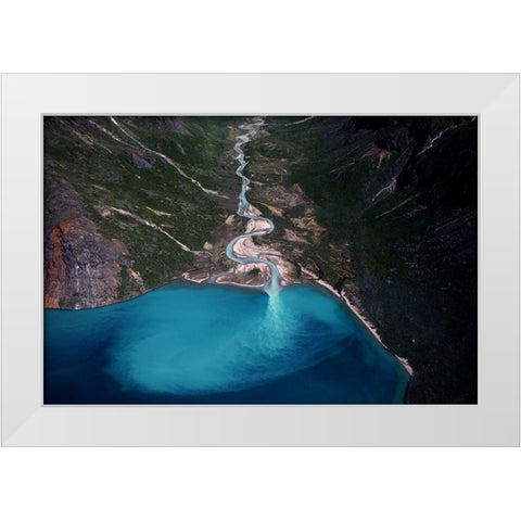 Clear Stream White Modern Wood Framed Art Print by Photography By, Danish