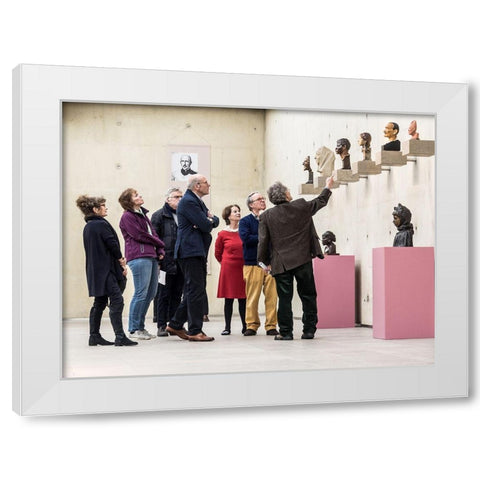 Sculptors Guild Field Trip White Modern Wood Framed Art Print by Baetsen, Tom