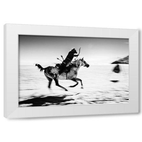 Untitled White Modern Wood Framed Art Print by Yilmaz, Murat
