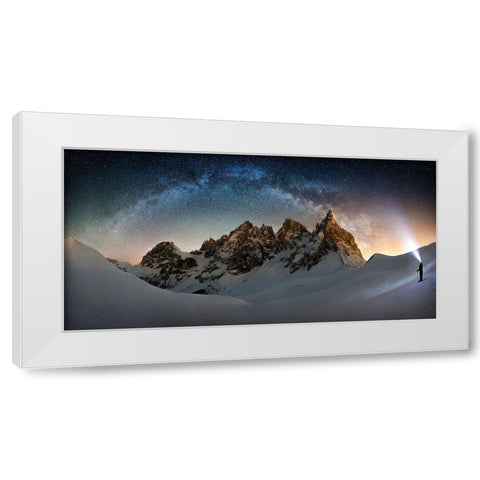 Hello Milky Way White Modern Wood Framed Art Print by Nicholas Roemmelt, Dr.