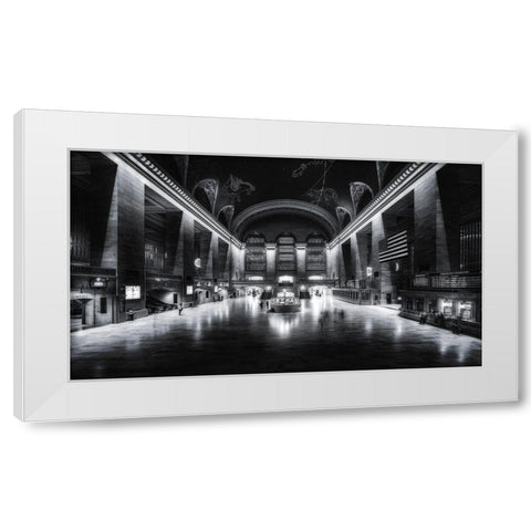 6:16 A.M. White Modern Wood Framed Art Print by De La, Javier