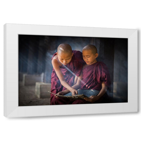 Study White Modern Wood Framed Art Print by Sussbauer, Franz