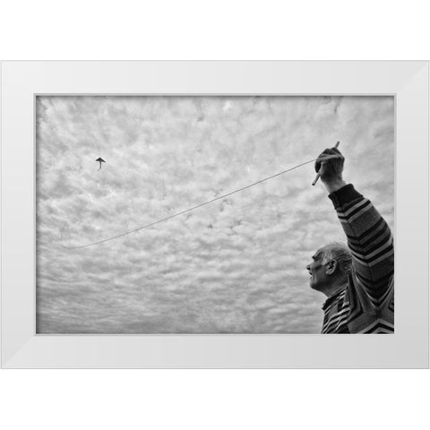 Freedom White Modern Wood Framed Art Print by Ihyabozkurt