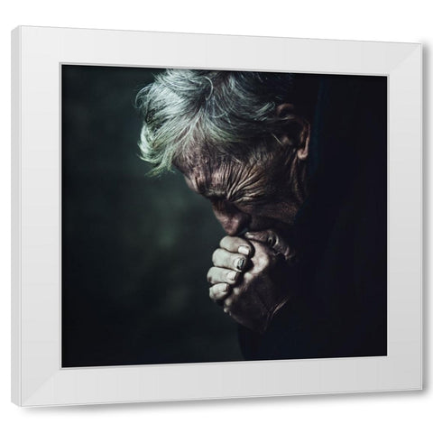 Untitled White Modern Wood Framed Art Print by Jovanovic, Koki