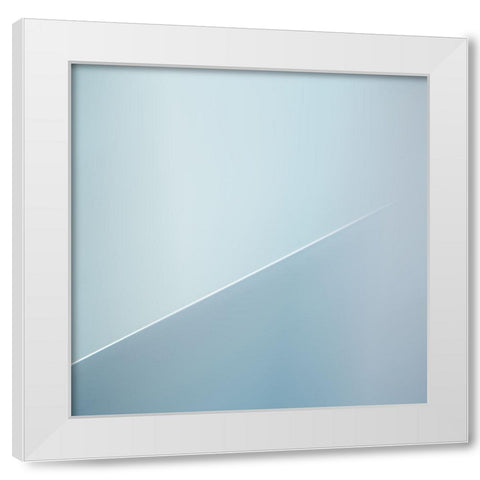 The White Line White Modern Wood Framed Art Print by Claes, Gilbert