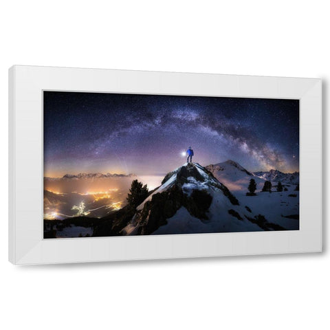 Per Aspera Ad Astra White Modern Wood Framed Art Print by Nicholas Roemmelt, Dr.
