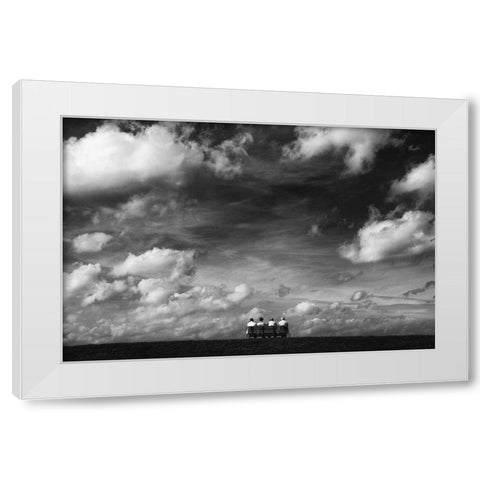 Under The Sky White Modern Wood Framed Art Print by Hawerkamp, Hans-Wolfgang