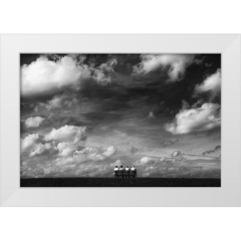 Under The Sky White Modern Wood Framed Art Print by Hawerkamp, Hans-Wolfgang