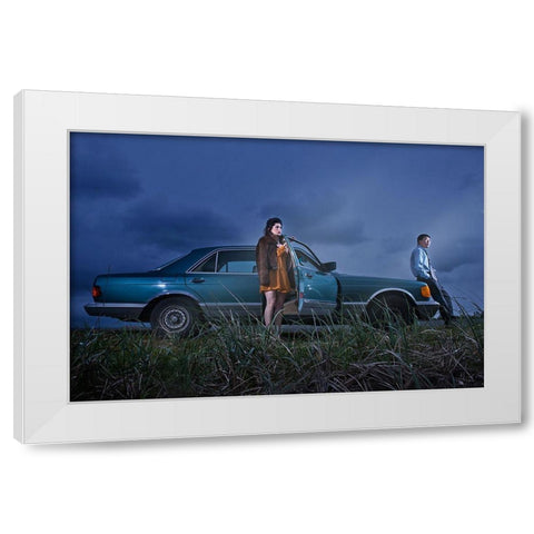 Familiar Strangers #4 White Modern Wood Framed Art Print by Tong, Fang