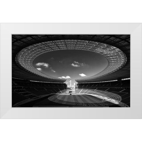 Omega White Modern Wood Framed Art Print by Hawerkamp, Hans-Wolfgang