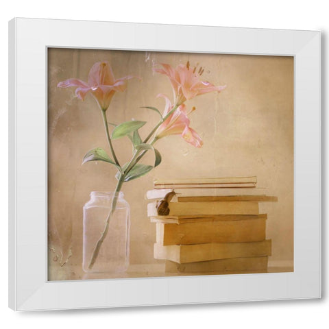 Slowly But Surely White Modern Wood Framed Art Print by Devos, Delphine