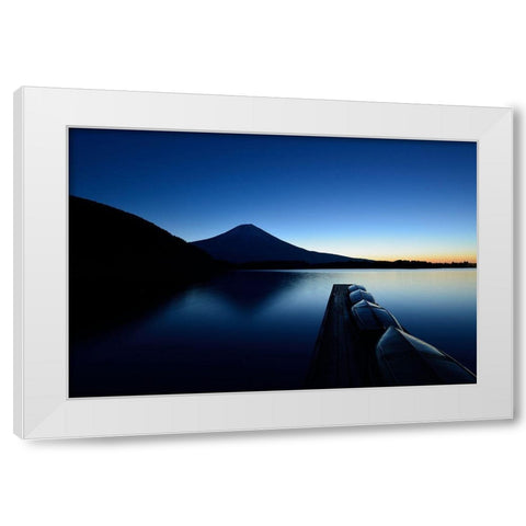 Silence White Modern Wood Framed Art Print by Isei, Manabu