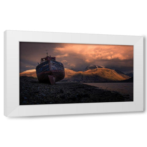 Wrecked! White Modern Wood Framed Art Print by Deakin, Karen