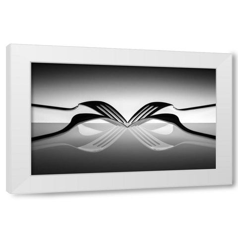 Spider White Modern Wood Framed Art Print by De Kogel, Wieteke