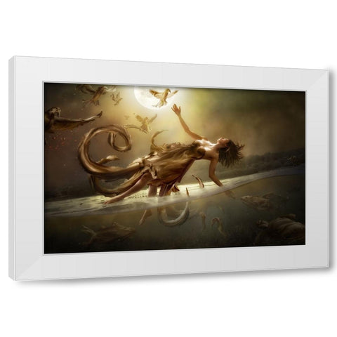 Diversity White Modern Wood Framed Art Print by Kiciak, Christophe