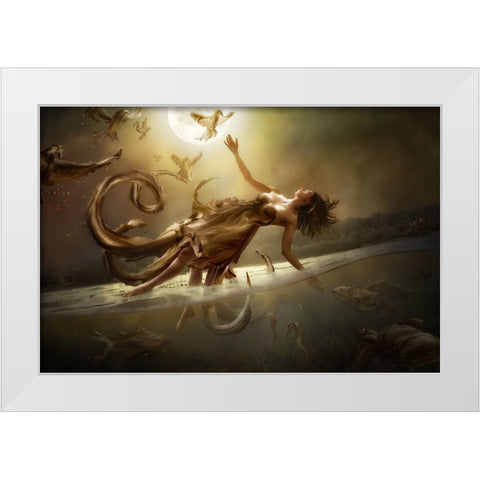 Diversity White Modern Wood Framed Art Print by Kiciak, Christophe