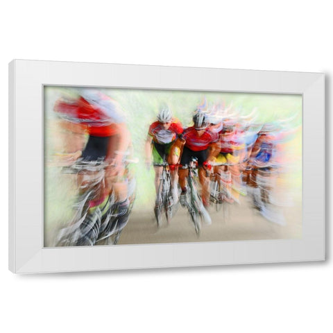 Ultimo Giro  2 White Modern Wood Framed Art Print by Urlings, Lou