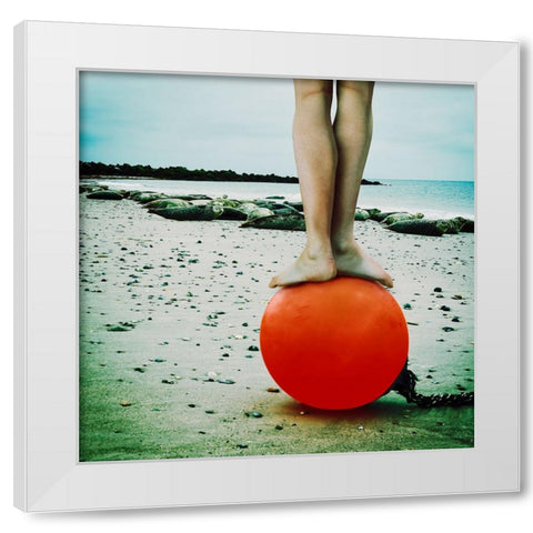 Libertac White Modern Wood Framed Art Print by Ambra