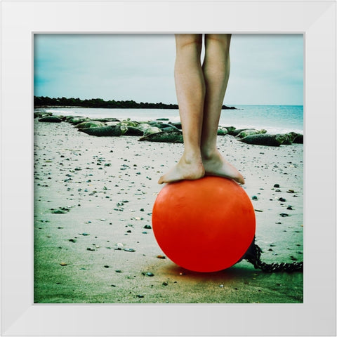 Libertac White Modern Wood Framed Art Print by Ambra