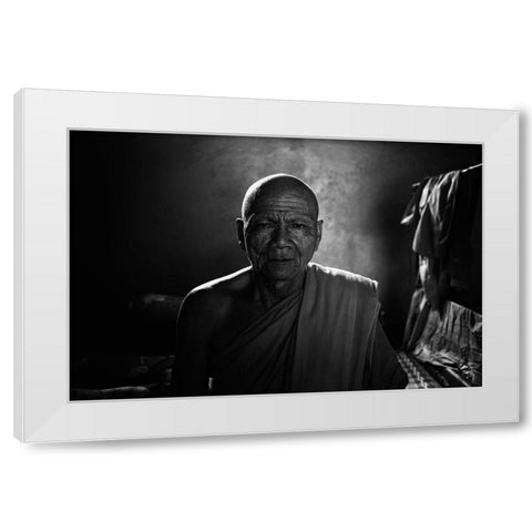 Practice Asceticism White Modern Wood Framed Art Print by Isobe, Shinji