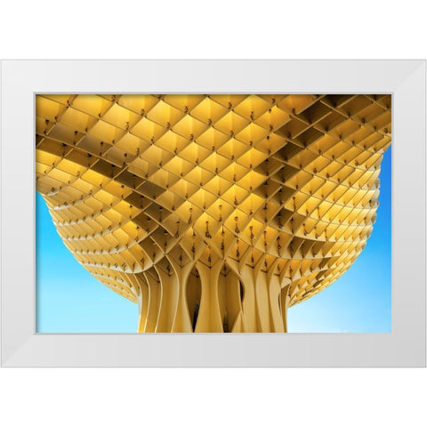 City Parasol White Modern Wood Framed Art Print by Wride, Linda