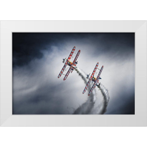 Wingwalkers White Modern Wood Framed Art Print by Leon