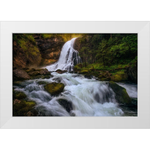 Spring Flood White Modern Wood Framed Art Print by Gastager, Daniel