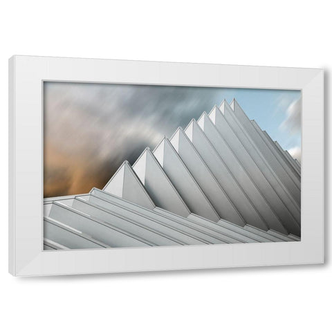 Pyramid Lille Ii White Modern Wood Framed Art Print by Claes, Gilbert